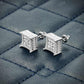 925 Silver Moissanitet Square Shape Cluster Hip Hop Earring hip hop jewelry customdiamjewel