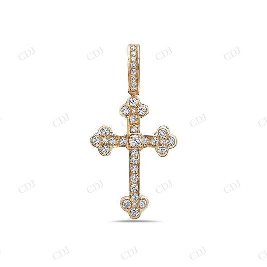0.37CTW Customized 925 Silver Religious Moissanite Cross Pendant Hip Hop Pendent customdiamjewel