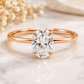 Oval Cut Lab Grown Diamond Rose Gold Ring