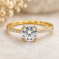 Double Prong Yellow Gold Lab Grown Diamond Ring
