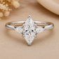 Marquise Cut Lab Grown Diamond White Gold Ring