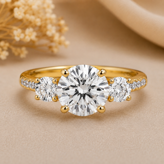 Rose Gold Lab Grown Diamond Cluster Ring For Women
