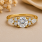 White Gold Lab Grown Diamond Cluster Ring