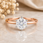 Two Tone Solitaire Lab Grown Diamond Ring