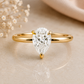 Pear Cut Rose Gold Lab Grown Diamond Ring