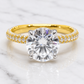 Yellow Gold Lab Diamond Cluster Ring