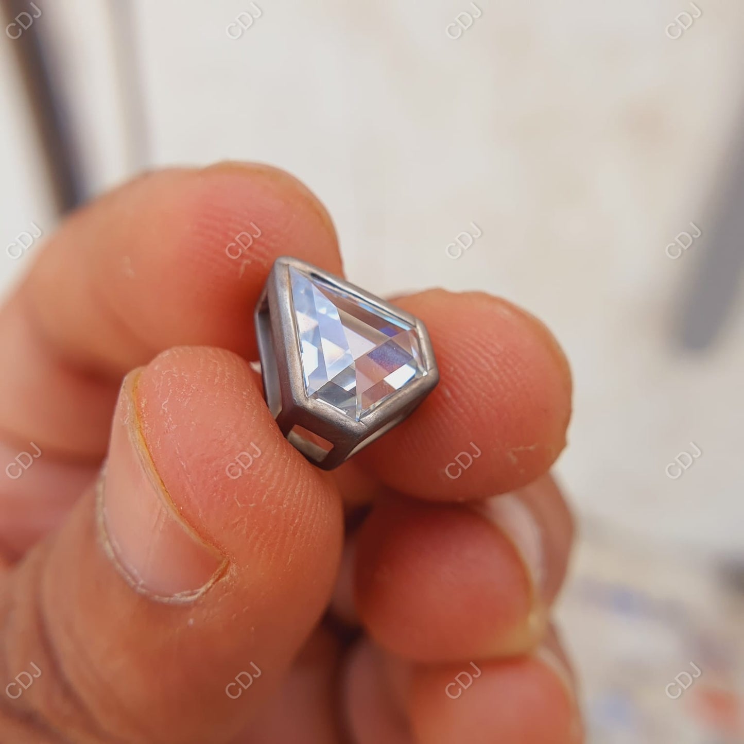 0.70ctw Pentagon Cut Solitaire CVD Diamond Pendant