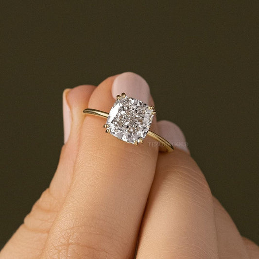 Classic Lab Grown Diamond Solitaire Ring customdiamjewel