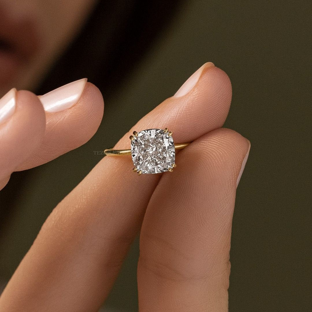 Classic Lab Grown Diamond Solitaire Ring customdiamjewel