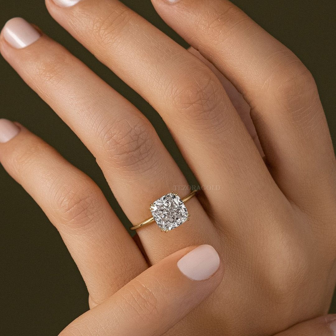Classic Lab Grown Diamond Solitaire Ring customdiamjewel