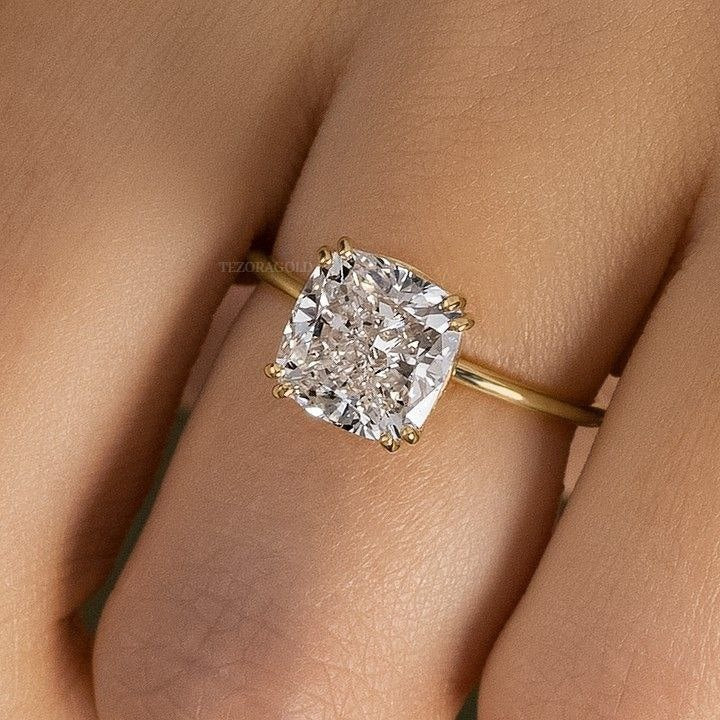 Classic Lab Grown Diamond Solitaire Ring customdiamjewel