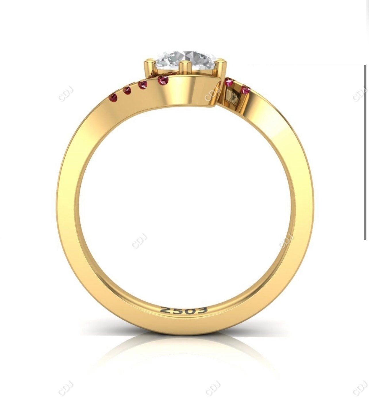 2.22 CTW Round Cut Prong Set Engagement Ring