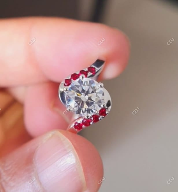 2.22 CTW Round Cut Prong Set Engagement Ring