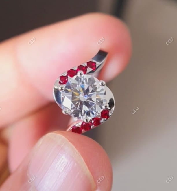 2.22 CTW Round Cut Prong Set Engagement Ring