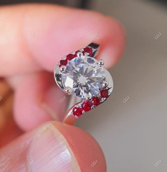 2.22 CTW Round Cut Prong Set Engagement Ring