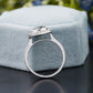 Black Diamond Oval Halo Statement Ring