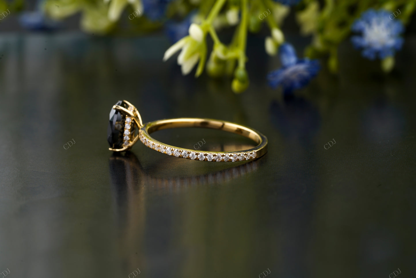 Oval Moissanite Diamond Bridal Ring