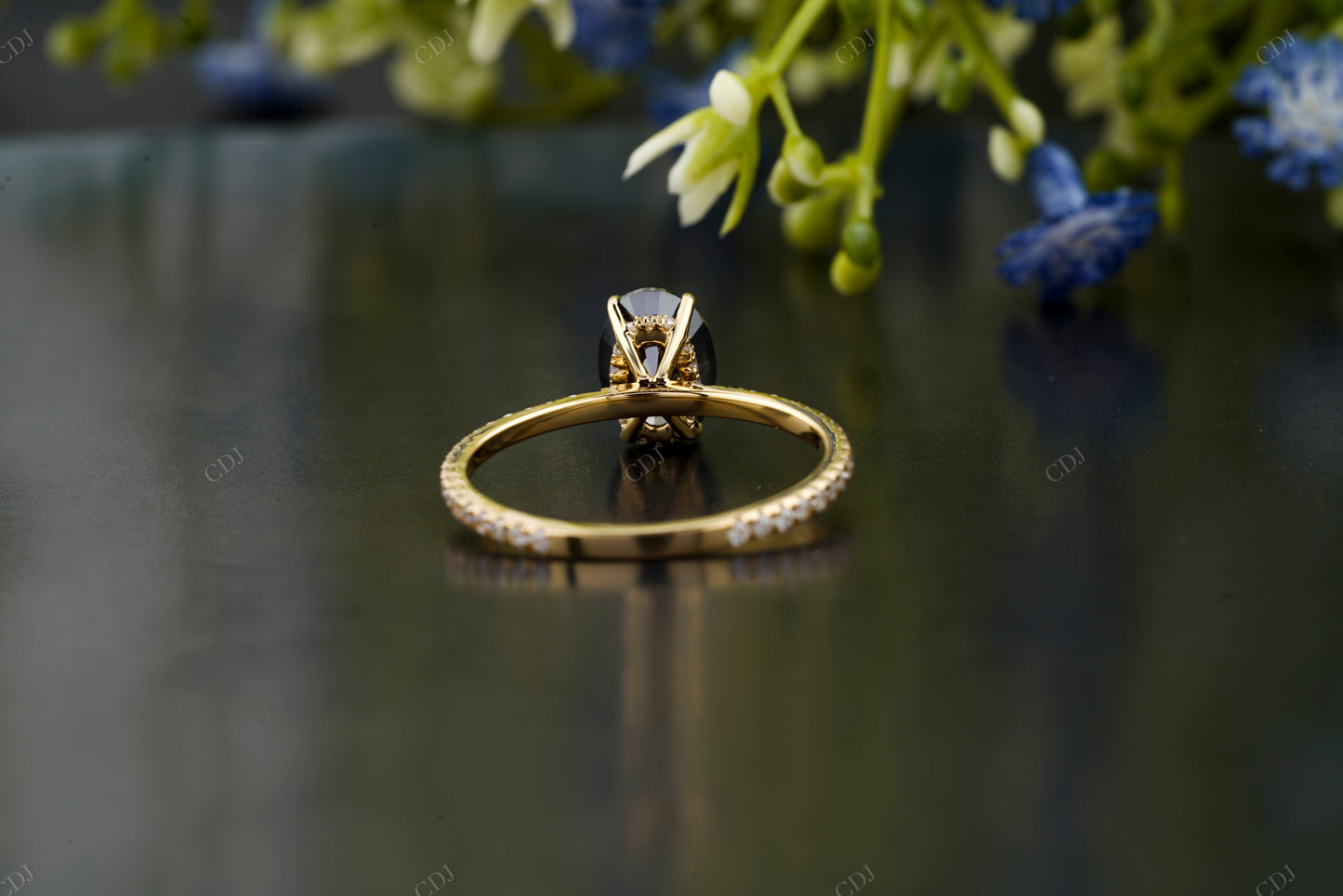 Oval Moissanite Diamond Bridal Ring