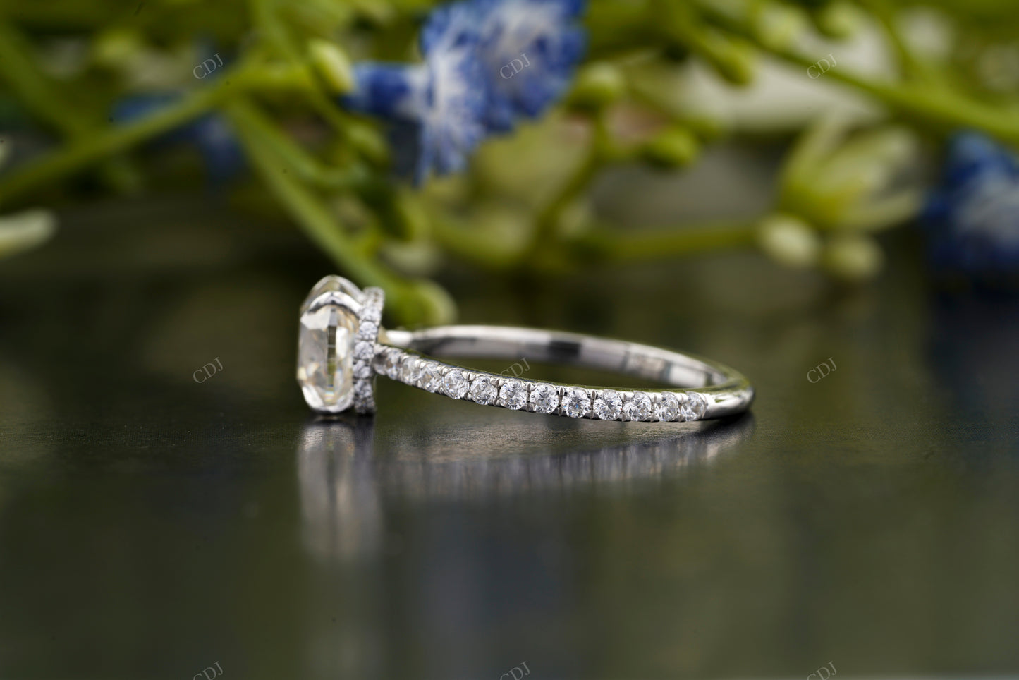 Cushion Lab-Grown Diamond Solitaire Ring
