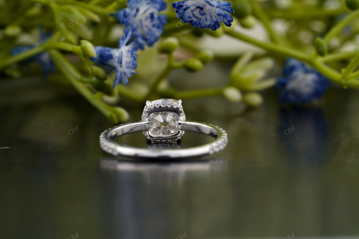 Cushion Lab-Grown Diamond Solitaire Ring