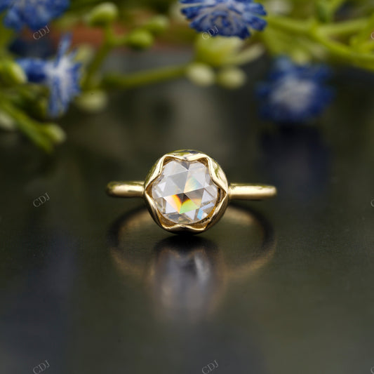 Rose Cut Lab-Grown Diamond Bezel Ring