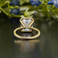 Emerald Lab-Grown Diamond Bezel Ring