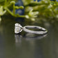 Lab-Grown Diamond White Gold Pavé Ring