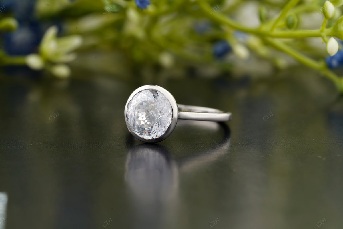 Lab-Grown Diamond Bezel Solitaire Ring customdiamjewel