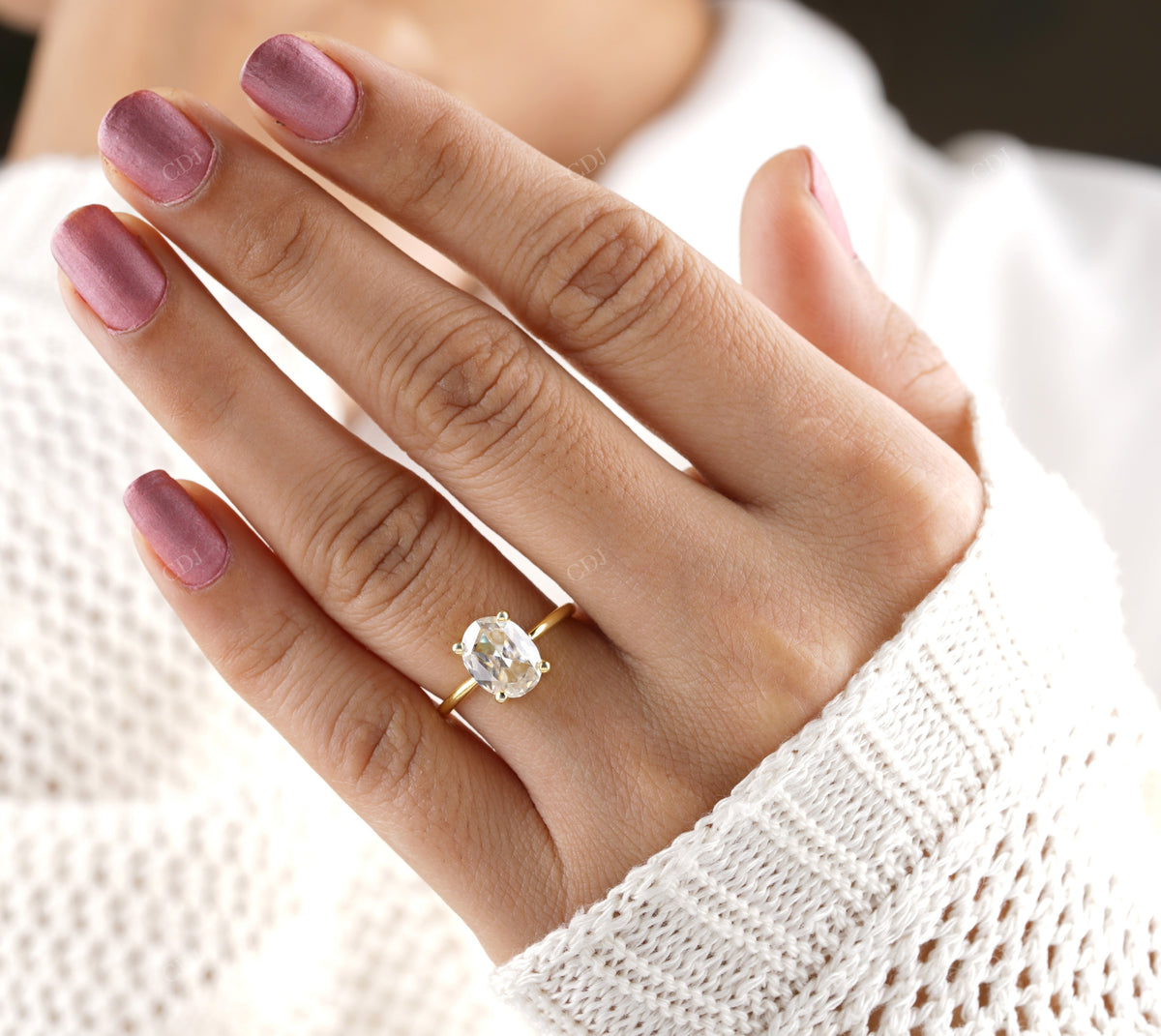 Oval Solitaire Lab Grown Diamond Ring customdiamjewel