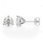 Lab Grown Diamond White Gold Stud Earrings For Daily Wear