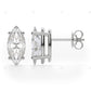 Marquise Cut White Gold Lab Grown Diamond Earrings