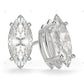 Marquise Cut White Gold Lab Grown Diamond Earrings
