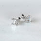 Princess Cut Bubble Prong Lab Grown Diamond Earrings