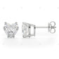 Heart Shape Lab Diamond Gold Stud Earrings