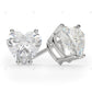 Heart Shape Lab Diamond Gold Stud Earrings