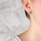 Triangle Shape CVD White Gold Earrings