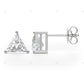 Triangle Shape CVD White Gold Earrings