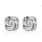 Elegant Lab Grown Diamond Gold Love Knot Stud Earrings
