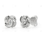 Elegant Lab Grown Diamond Gold Love Knot Stud Earrings