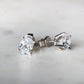 Oval Shape White Gold Lab Diamond Earrings