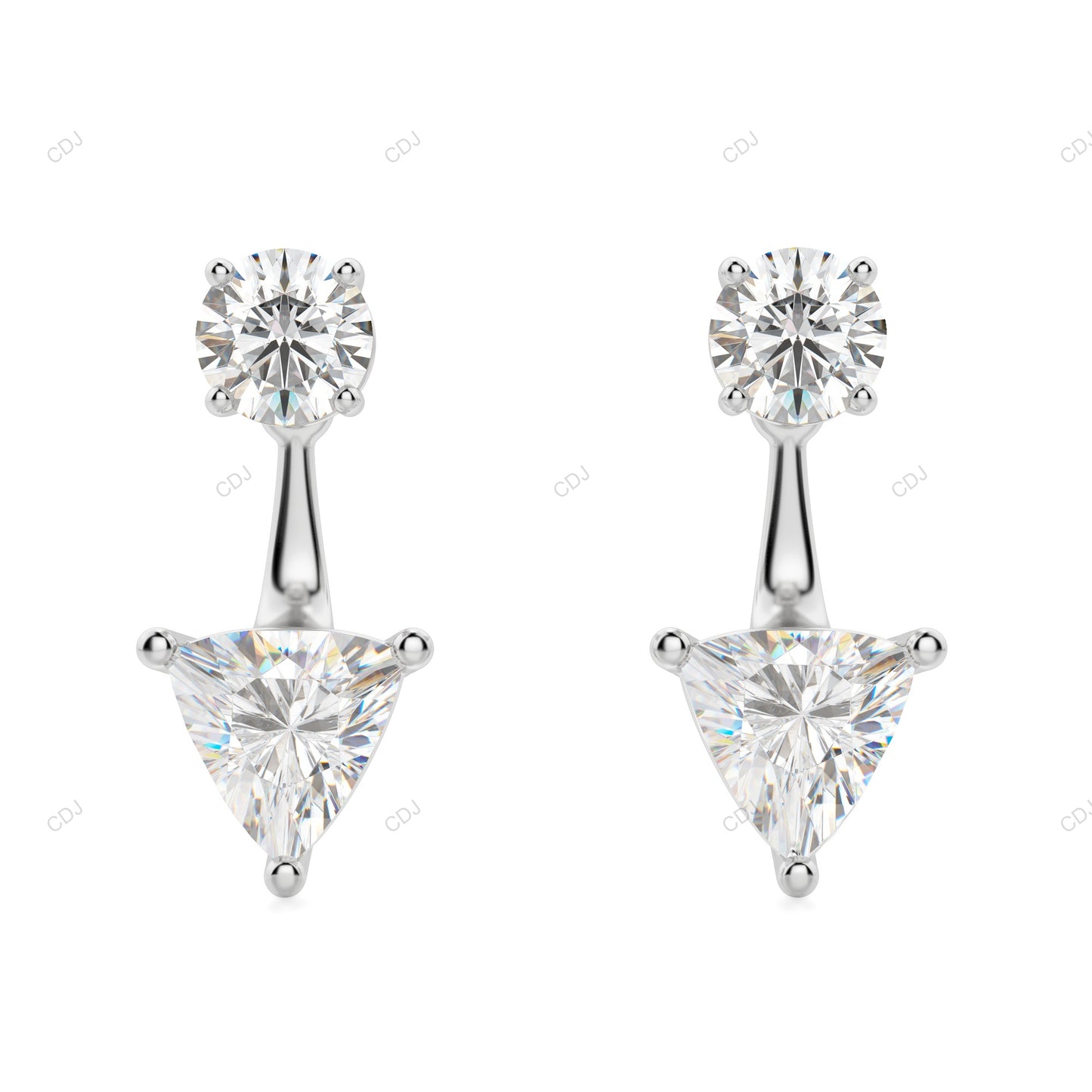 Trinity Spark 2-in-1 Gold Lab-Grown Diamond Ear Jacket Earrings
