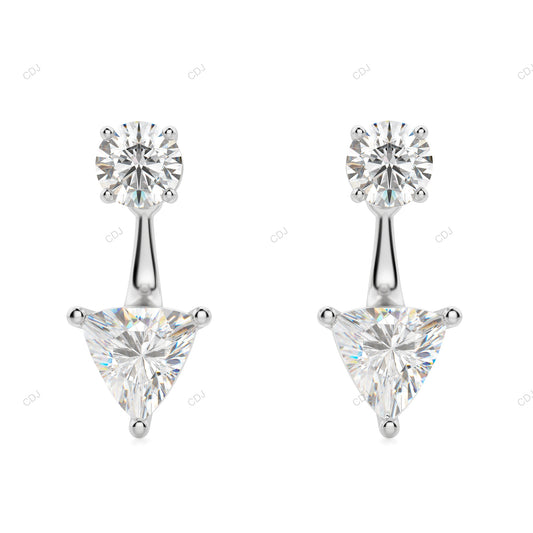 Trinity Spark 2-in-1 Gold Lab-Grown Diamond Ear Jacket Earrings customdiamjewel