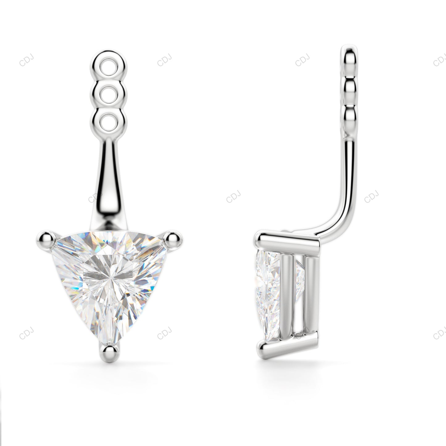 Trinity Spark 2-in-1 Gold Lab-Grown Diamond Ear Jacket Earrings