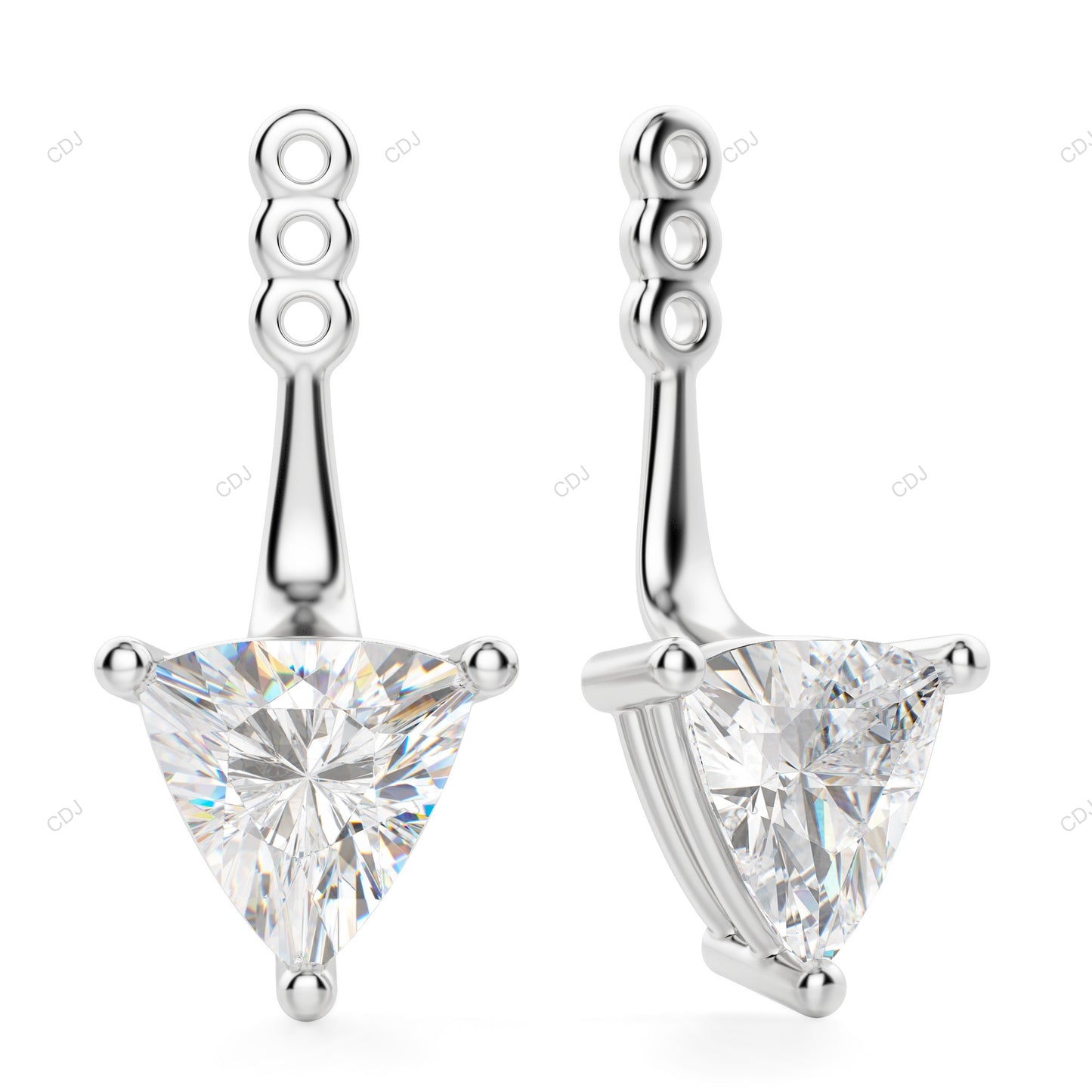Trinity Spark 2-in-1 Gold Lab-Grown Diamond Ear Jacket Earrings