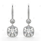 White Gold Lab Grown Diamond Lever Back Earrings