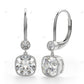 White Gold Lab Grown Diamond Lever Back Earrings