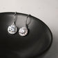 White Gold CVD Diamond Cluster Drop Earrings