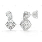 Cushion Cut CVD Diamond Pushback Stud Earrings For Wedding