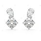 Cushion Cut CVD Diamond Pushback Stud Earrings For Wedding