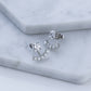 White Gold Lab Grown Diamond Contoured Stud Enhancer Earrings